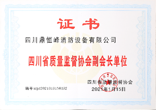 四川省質(zhì)量監(jiān)督協(xié)會(huì)副會(huì)長(zhǎng)證書